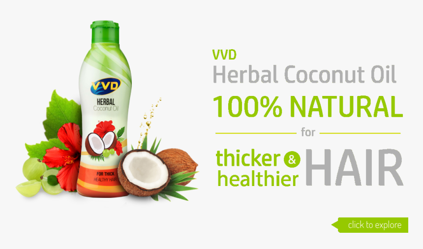 Herbal Coconut Hair Oil - Vvd Herbal Coconut Oil Review, HD Png ...