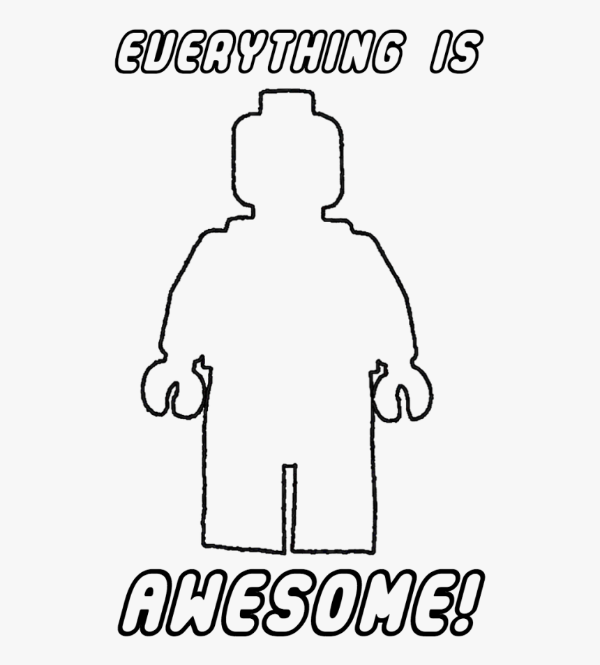 Diy Everything Is Awesome Lego Shirt - Everything Is Awesome Lego Man, HD Png Download, Free Download