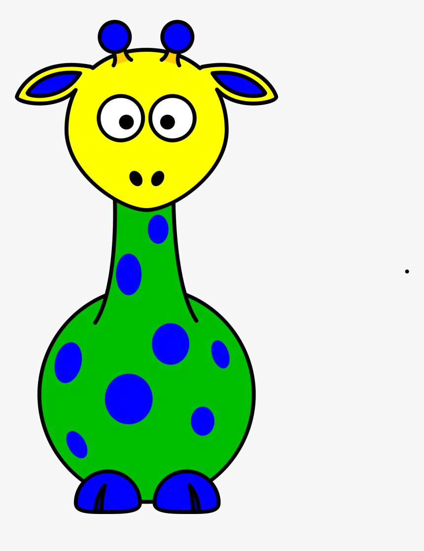 Rainbow Giraffe Clip Arts - Cartoon Animal Clip Art, HD Png Download, Free Download