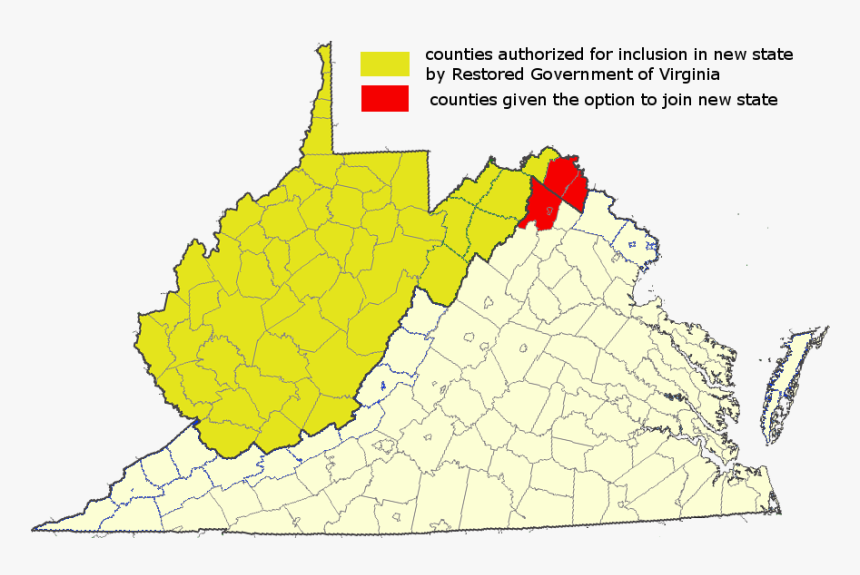 The Restored Government Of Virginia Authorized Creation - Virginia Before West Virginia Split, HD Png Download, Free Download