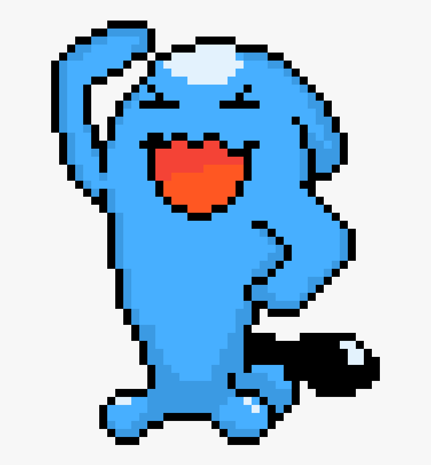 Wobbuffet Pokemon Pixel Art, HD Png Download, Free Download