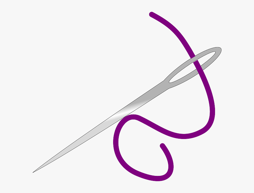 Sewing Stitch Png - Purple Needle And Thread, Transparent Png, Free Download