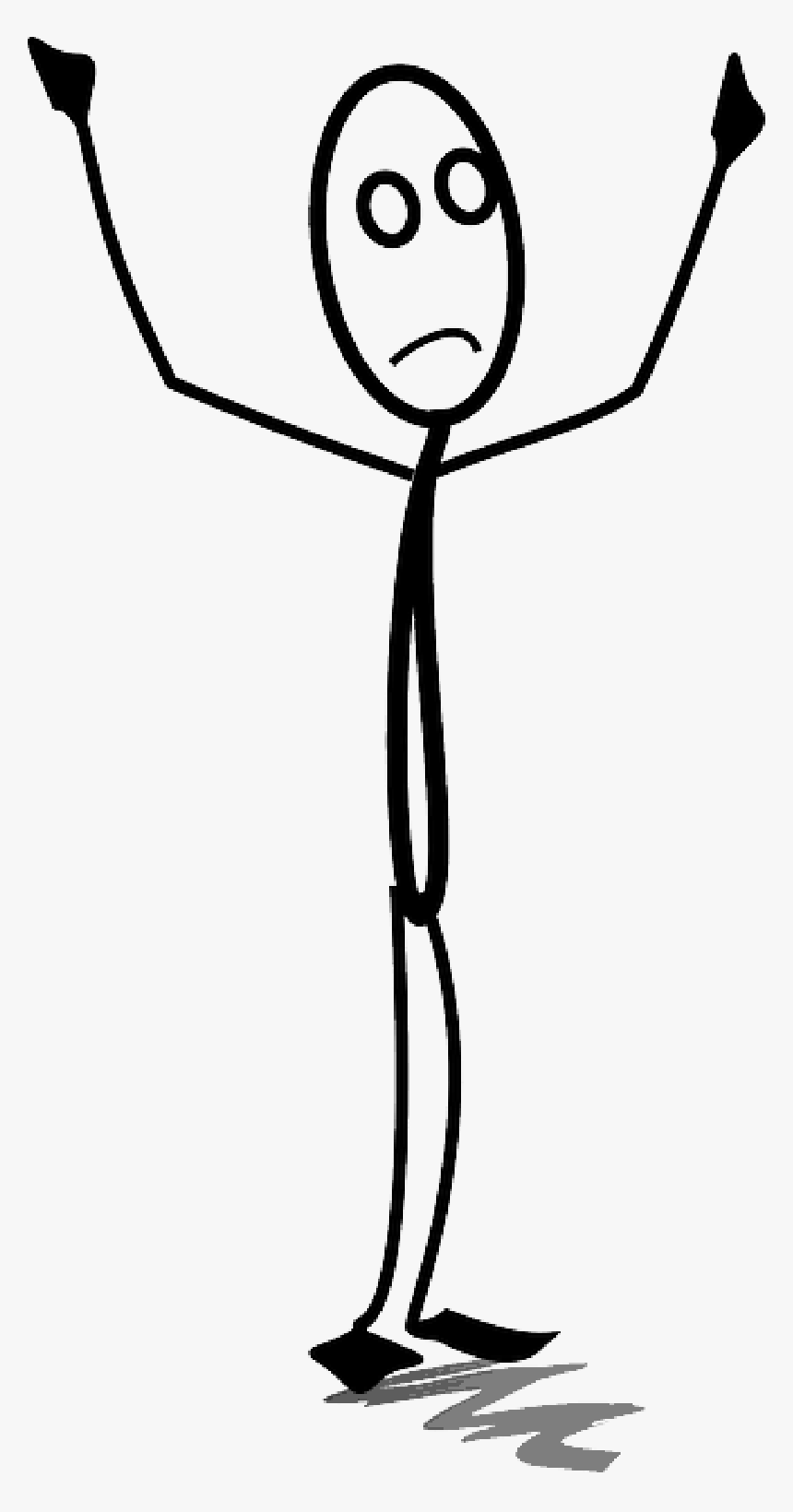 Question Stickman Stick Figure Matchstick Man Public - Sad Stick Figure Png, Transparent Png, Free Download