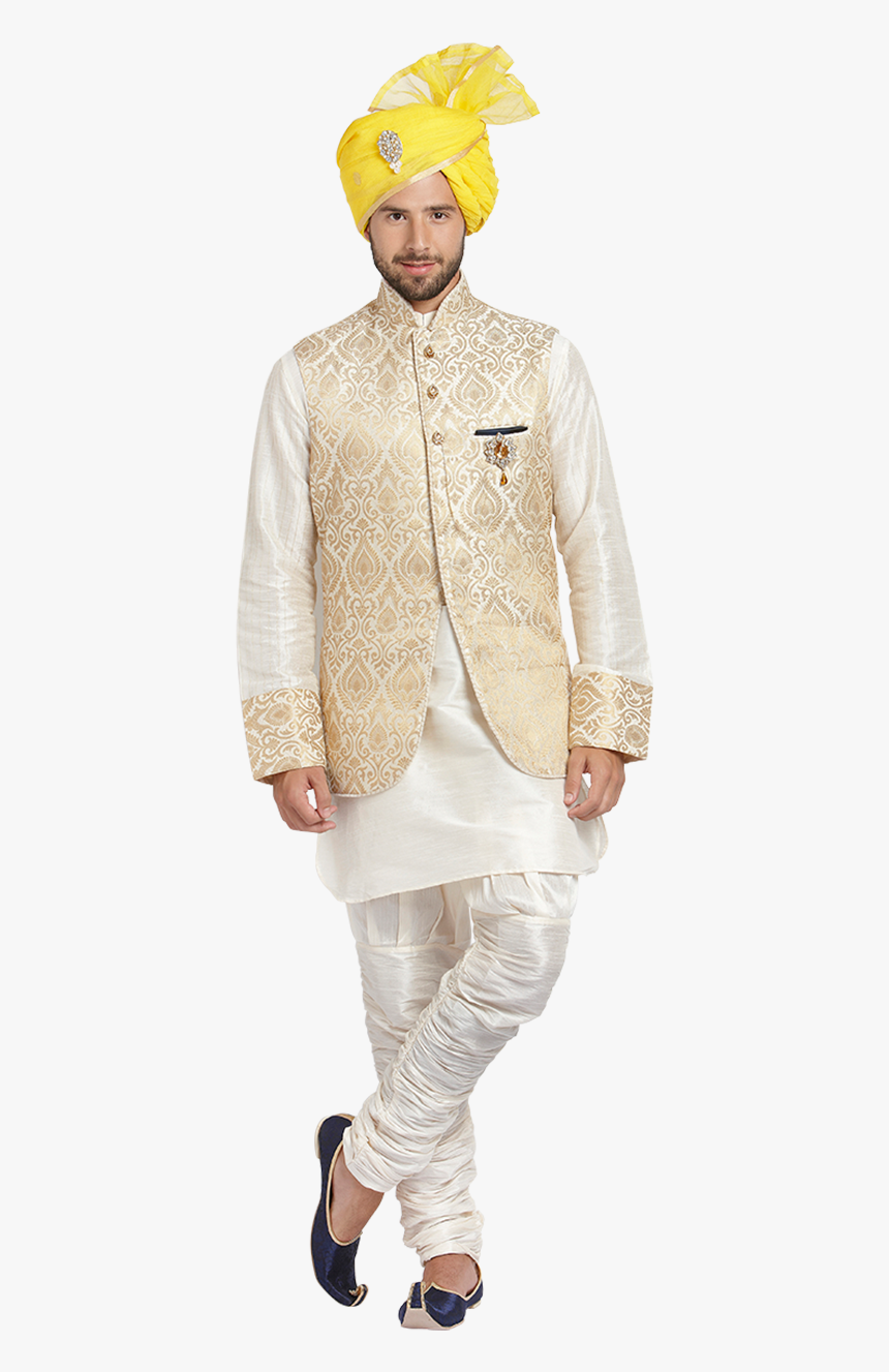 White Kurta With Jacket, HD Png Download, Free Download