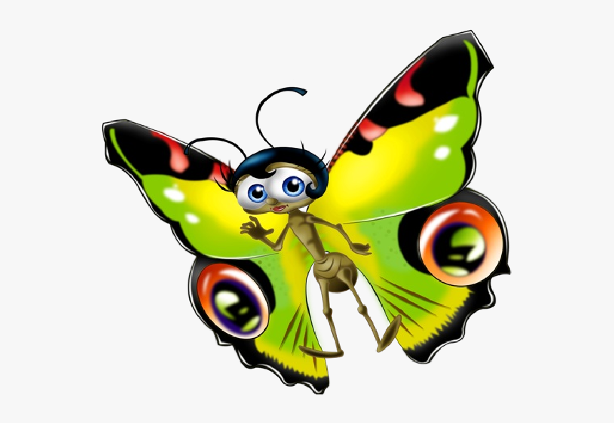 Funny Cartoon Butterfly Images - Butterfly Clip Art Funny, HD Png Download, Free Download