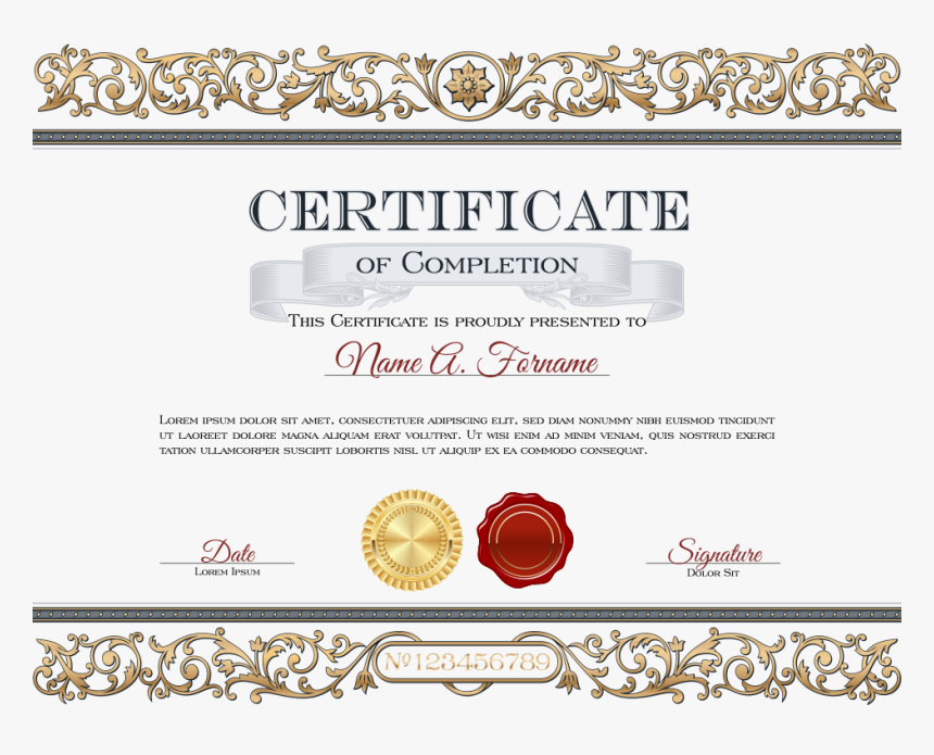 Free Png Achievement Certificates - Certificate Of Achievement Ex, Transparent Png, Free Download