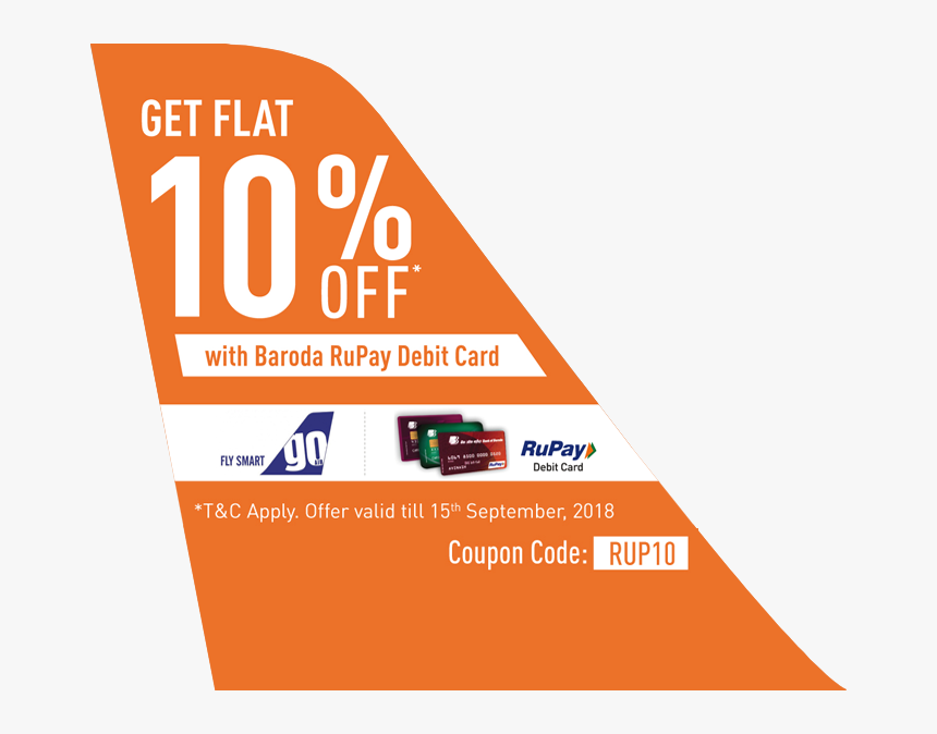 Get Flat 10 Off With Baroda Rupay Debit Card Graphic Design Hd Png Download Kindpng