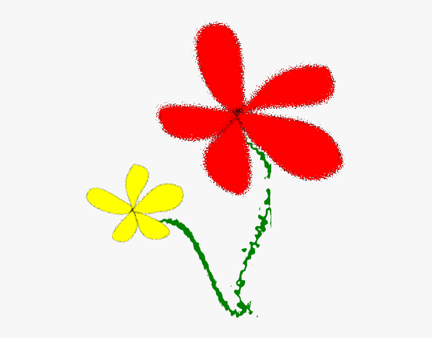 Flowers, Yellow And Red - ดอกไม้ กราฟฟิก สี แดง, HD Png Download, Free Download