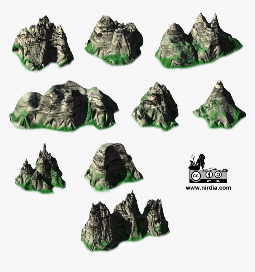 Clip Art Mountains Render D Opengameart - Pixel Art Mountain Sprite, HD Png Download, Free Download