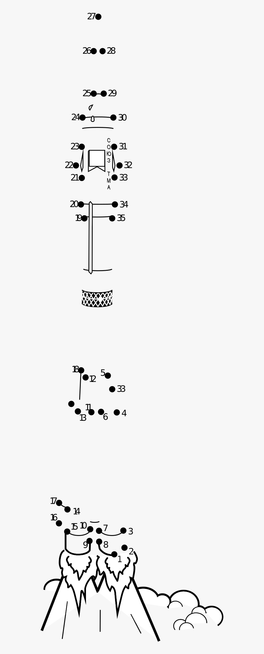 Rocket Connect Dots Iss Activity Sheet P2 Clip Arts - Unir Puntos De Cohetes, HD Png Download, Free Download