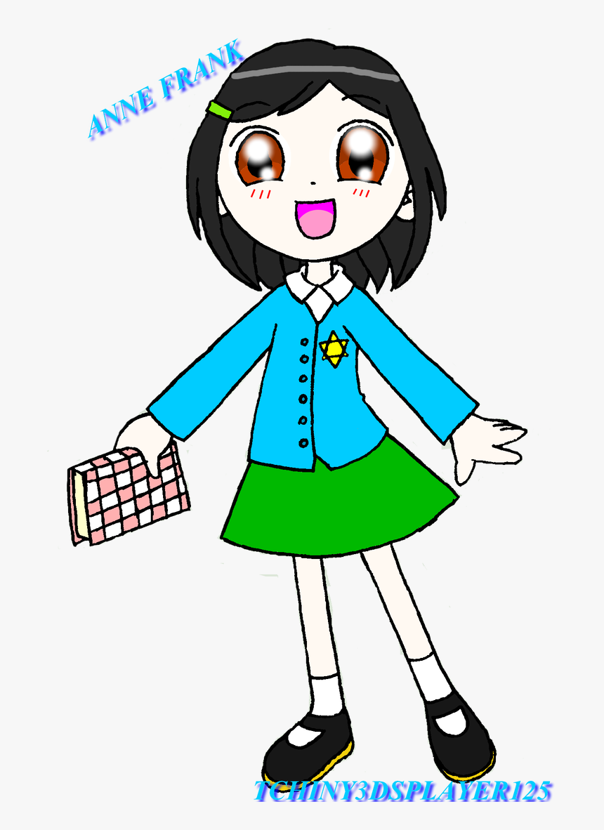 Anne Frank Drawing Cartoon Drawing Cute Anne Frank, HD Png Download