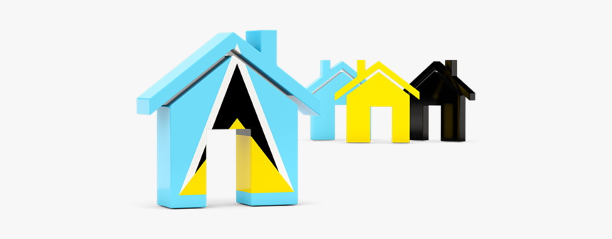 Three Houses With Flag - Graphic Design, HD Png Download, Free Download