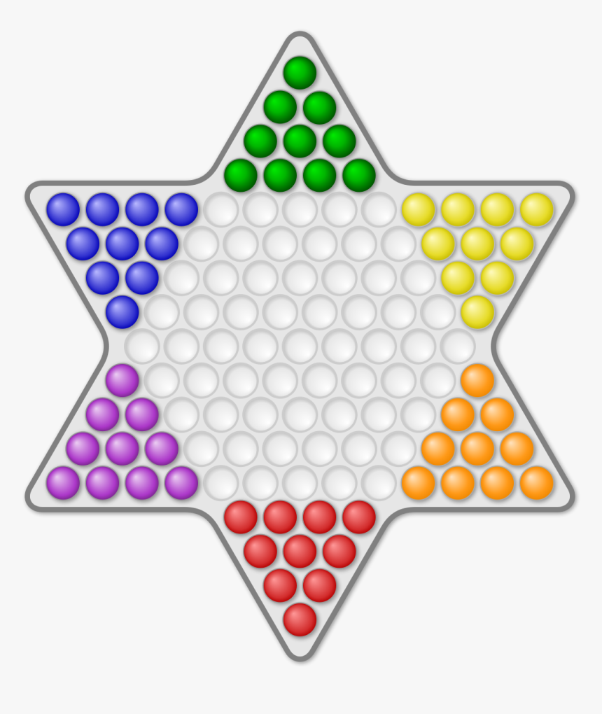 Chinese Checkers Start Positions - Printable Chinese Checkers Board, HD Png Download, Free Download