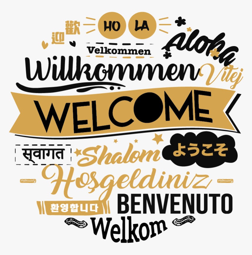 Welcome In Different Languages Transparent, HD Png Download, Free Download