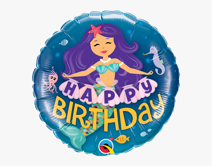 Balão Metalizado Happy Birthday Sereia - Balloons, HD Png Download, Free Download