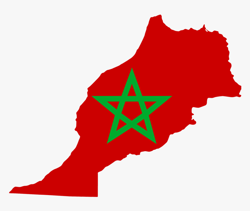 The Land Of Mint Tea - Morocco Flag Country Outline, HD Png Download, Free Download