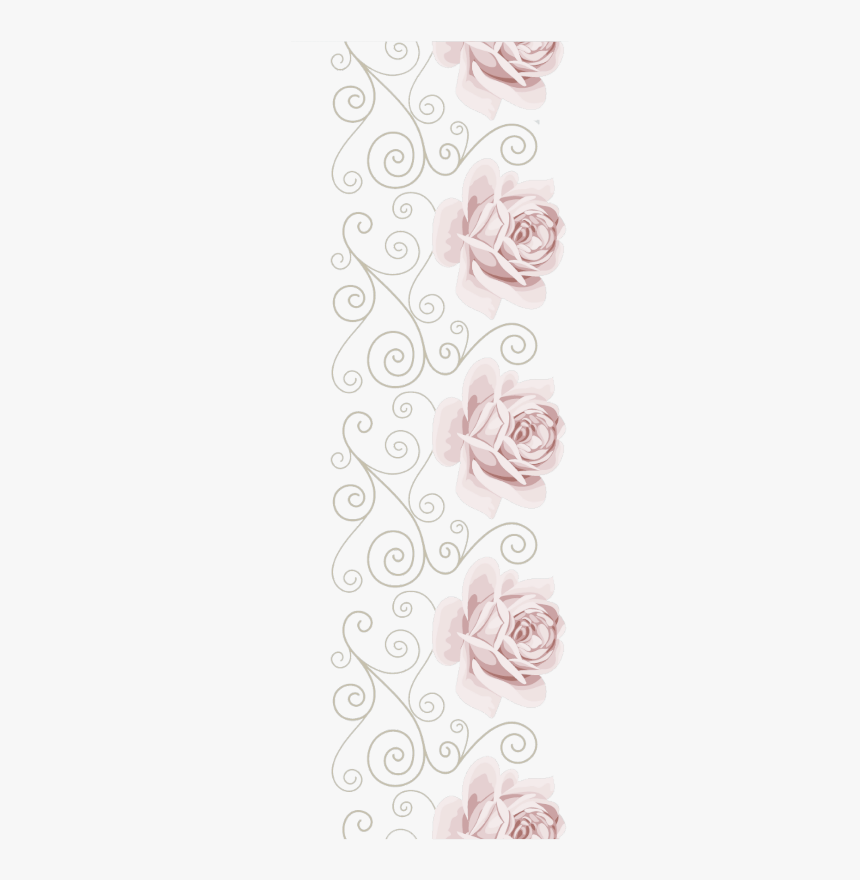 #mq #swirl #swirls #rose #pink #border #borders #flower - Garden Roses, HD Png Download, Free Download