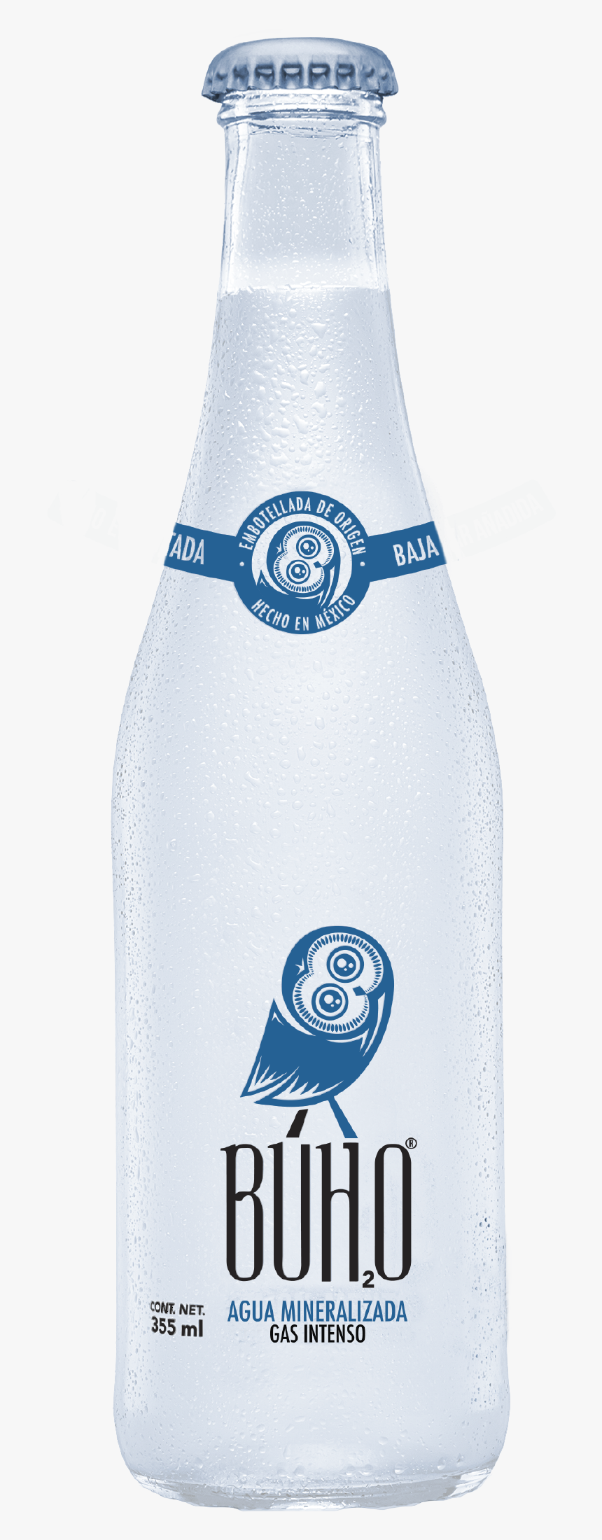 Agua Mineral Gasificación Intensa - Glass Bottle, HD Png Download, Free Download