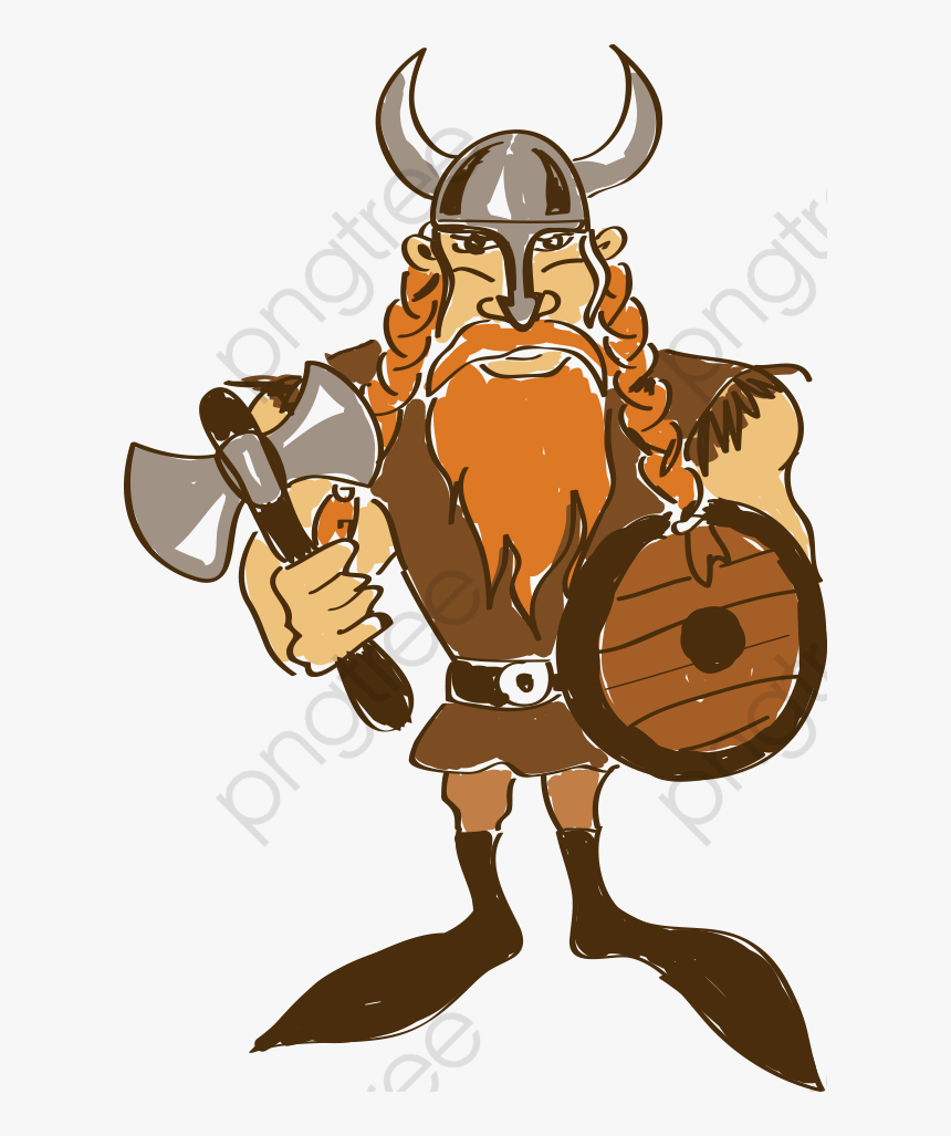 Hand Painted Cartoon - Women Viking Clip Art, HD Png Download, Free Download