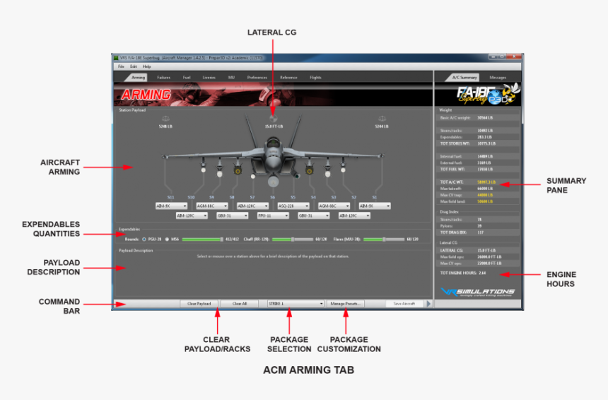 Acm Payload Section - Acm Aerial Combat Simulator, HD Png Download, Free Download