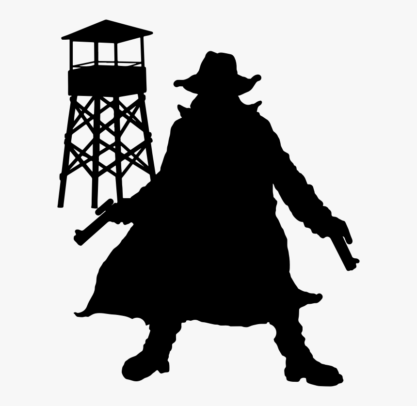 Gunslinger Silhouette - Gunslinger Clip Art, HD Png Download, Free Download