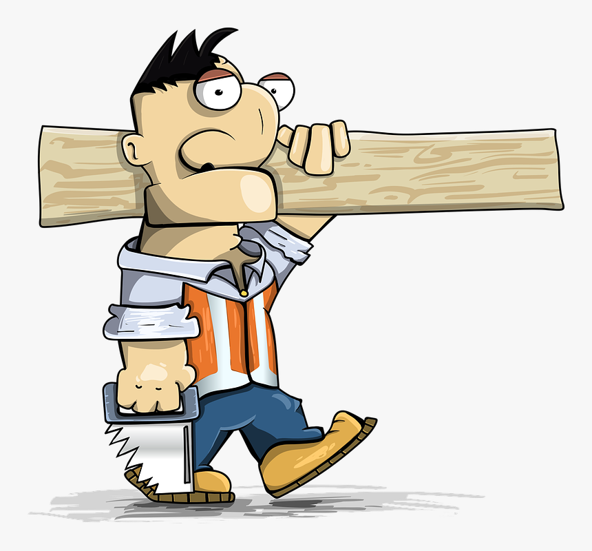 Carpenter, Work, Tool, Board, Saw, Go, Wood, Build - Funny Carpenter, HD Png Download, Free Download