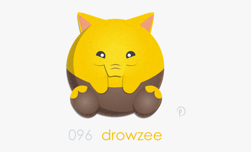 Drowzee 
this Is The Pokemon That First Achieved Honey-badger - Cartoon, HD Png Download, Free Download