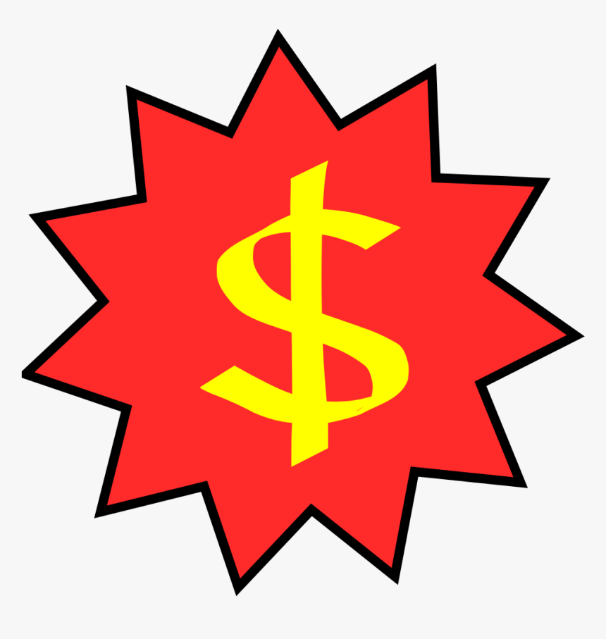 Dollars Sign In Star - Blue Starburst Png, Transparent Png, Free Download