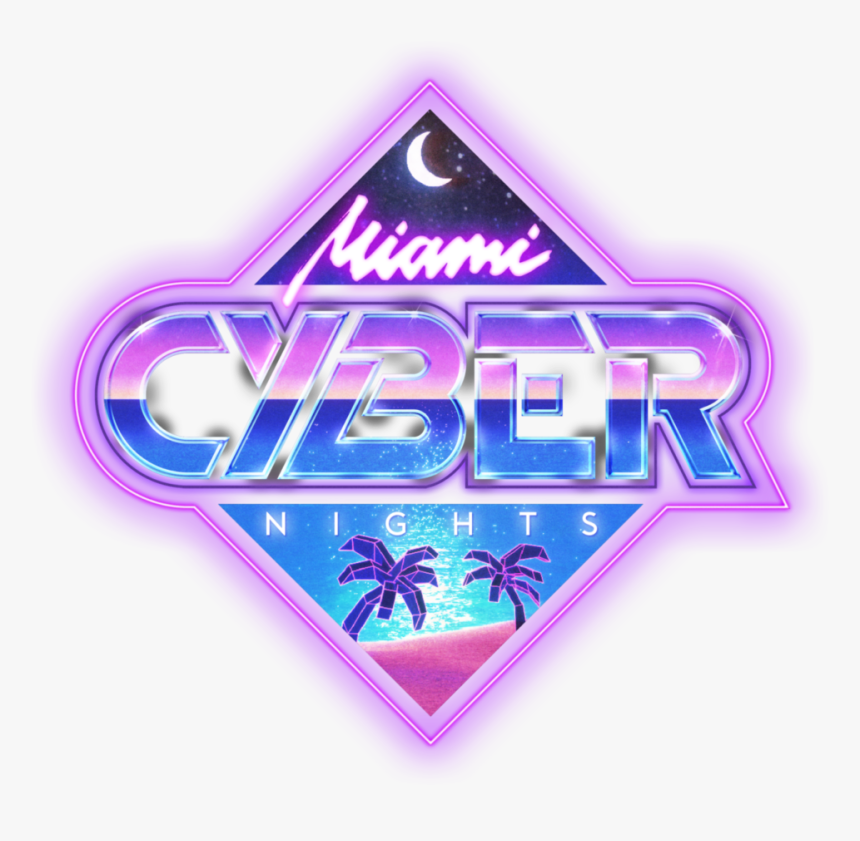 Synthwave Outrun Cyberpunk - Graphic Design, HD Png Download, Free Download