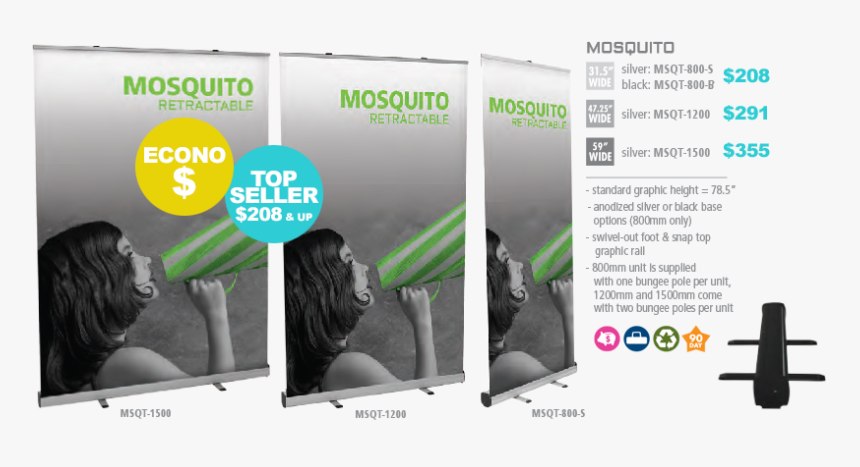 Economy Retractable Banner Stands - Flyer, HD Png Download, Free Download