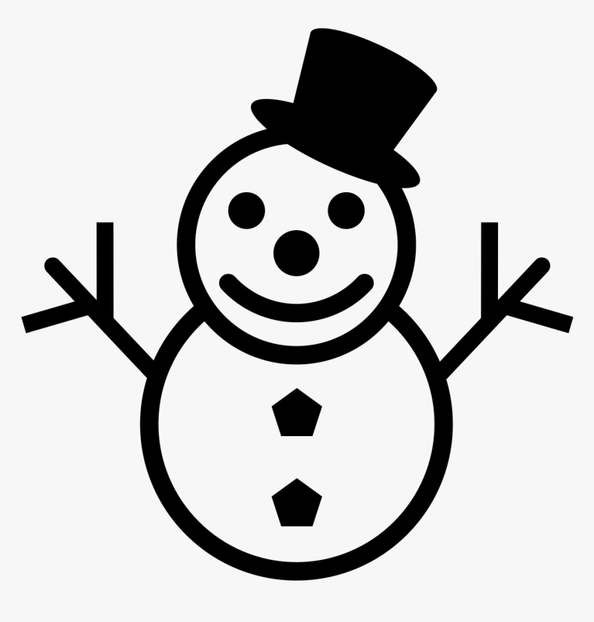 Transparent Snowman Emoji Png - Snowman Black And White Emoji, Png ...