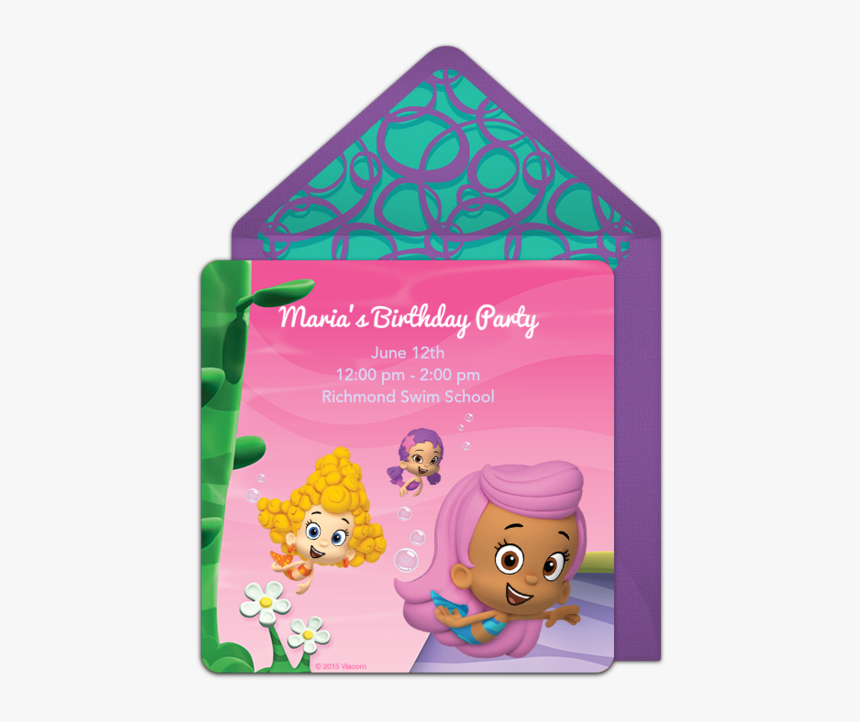 Bubble Guppies Party Invitations, HD Png Download, Free Download