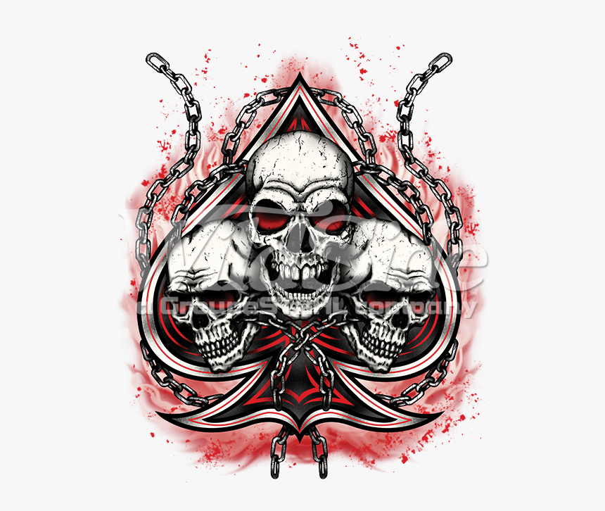 Skull With Chains Draw, HD Png Download, Free Download