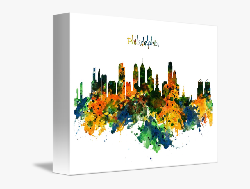 Philadelphia Watercolor Skyline, HD Png Download, Free Download