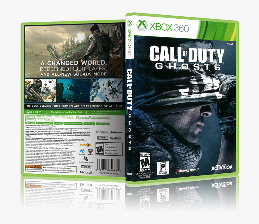 Call Of Duty Ghosts Xbox 360 Cover, HD Png Download, Free Download