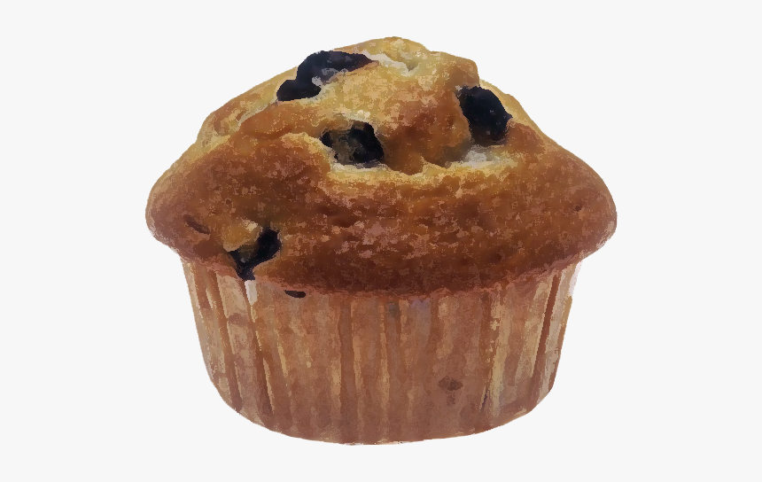 Blueberry Muffin Public Domain Pixabay Drybrushed - Jumbo Blueberry Muffin, HD Png Download, Free Download