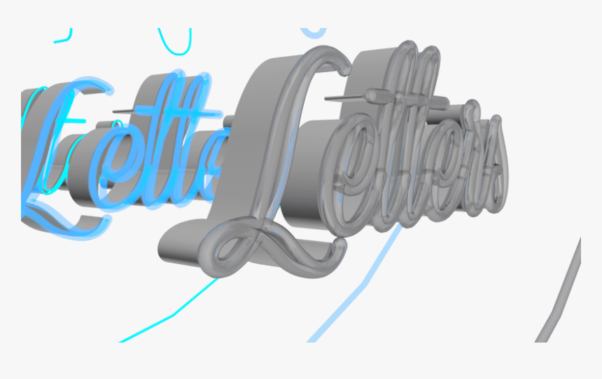 Neon Letters - Illustration, HD Png Download, Free Download