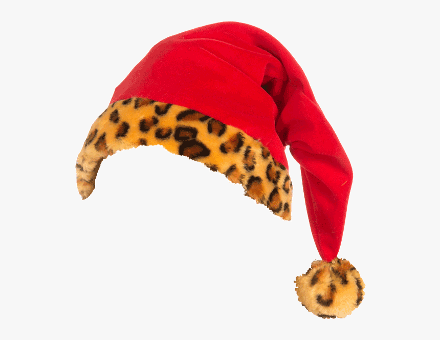 cheetah santa hat