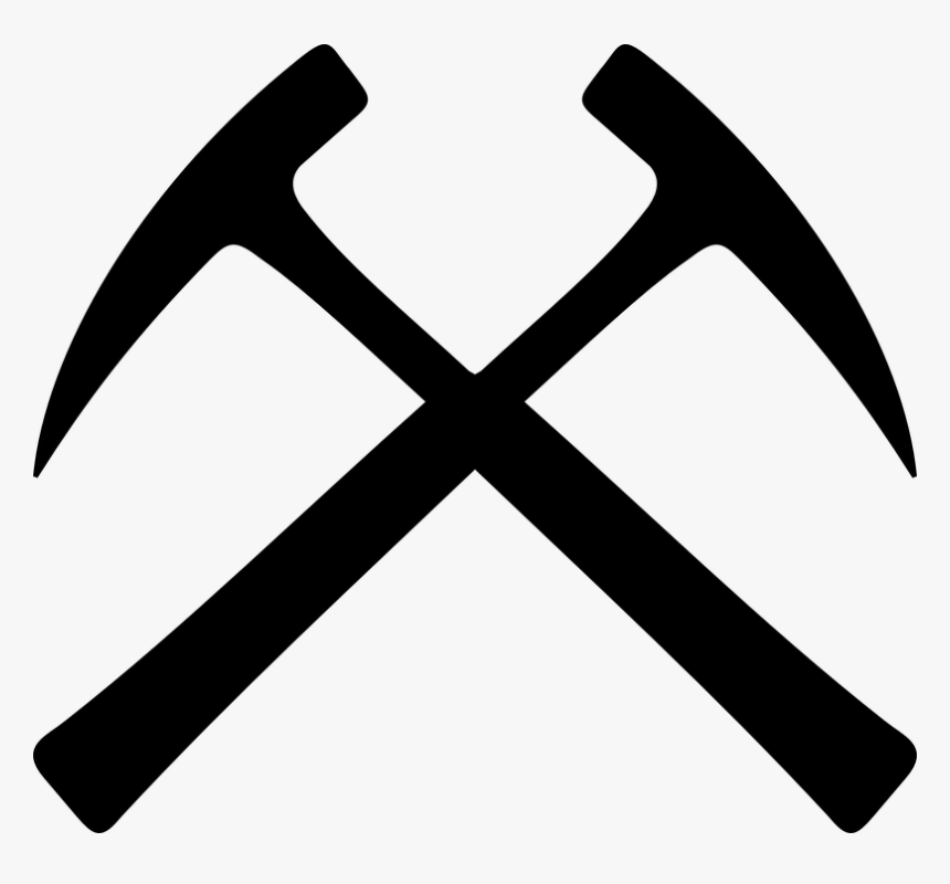 Hammers, Worker, Tool, Symbol - Crossed Rock Hammers, HD Png Download, Free Download