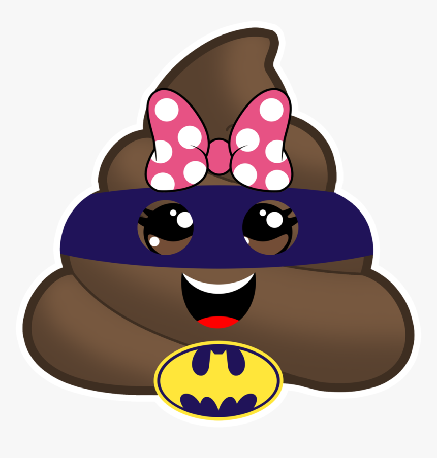 Bat Poop Emoji - Black And White, HD Png Download, Free Download