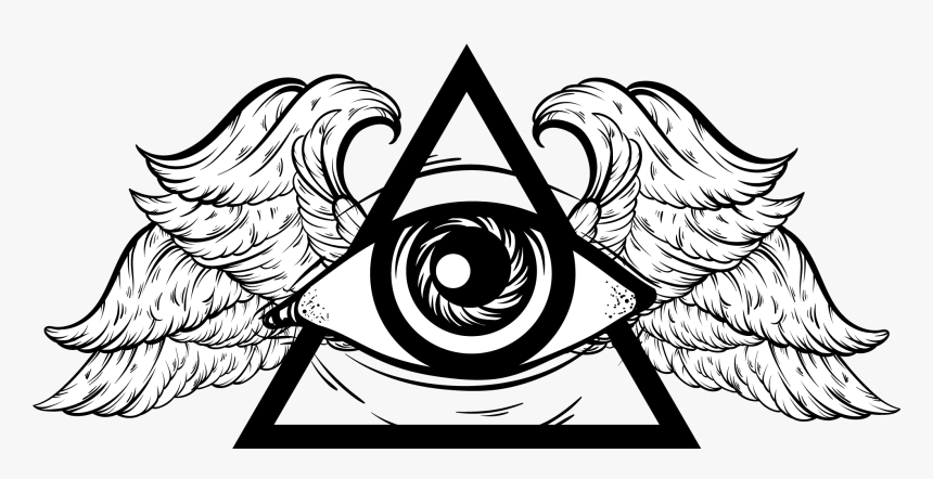 Download Angel Wings With - All Seeing Eye With Wings, HD Png Download, Free Download