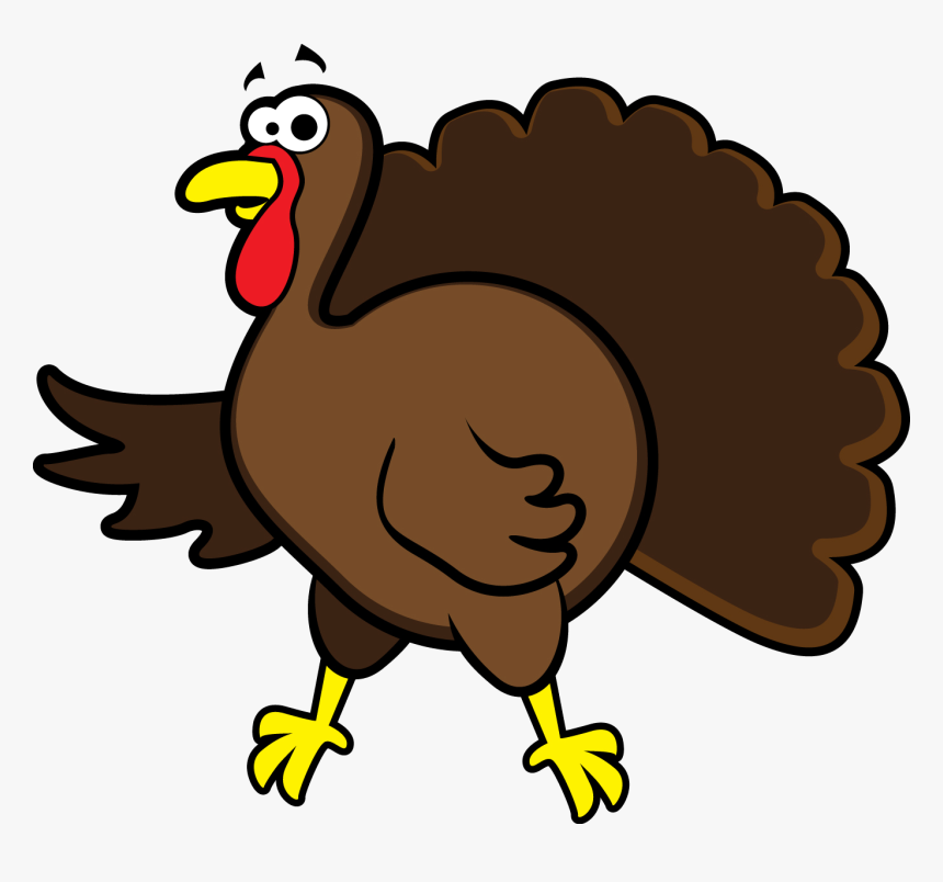 Turkey Thanksgiving Clip Art Clipart Kid Transparent - Turkey Cartoon Side View, HD Png Download, Free Download