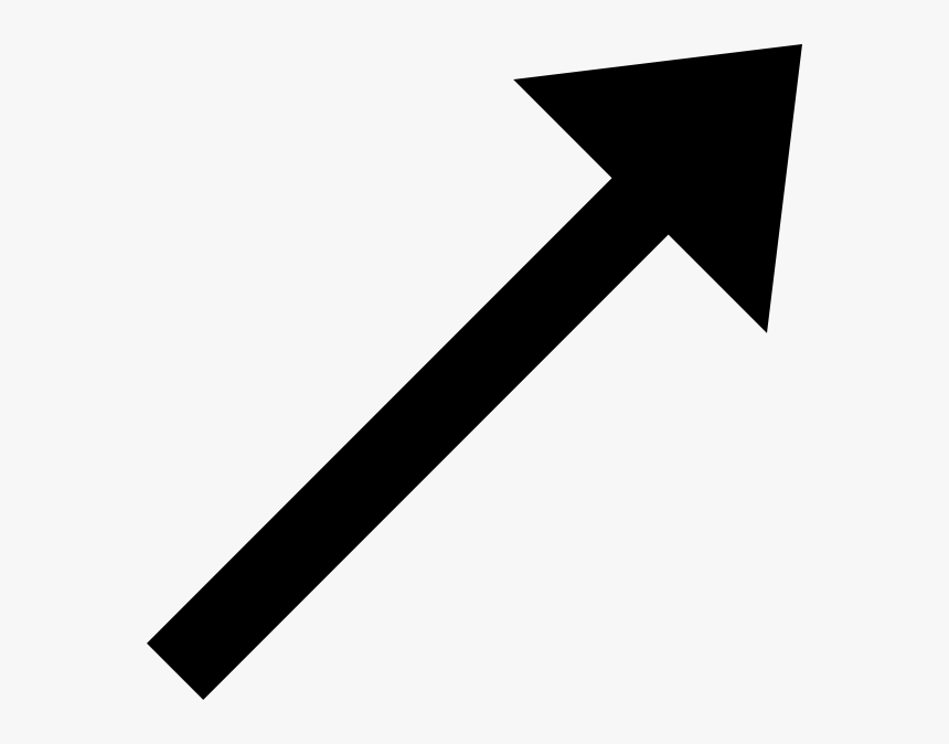 Free Vector Up Right Black Arrow Clip Art - Arrow Pointing Diagonally Up, HD Png Download, Free Download