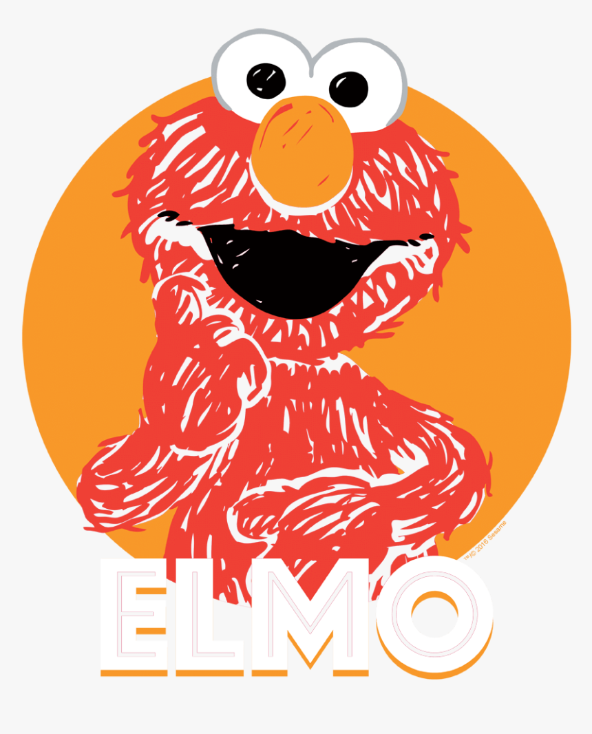 Sesame Street Elmo Scribble Men"s Heather T Shirt - Cartoon, HD Png Download, Free Download