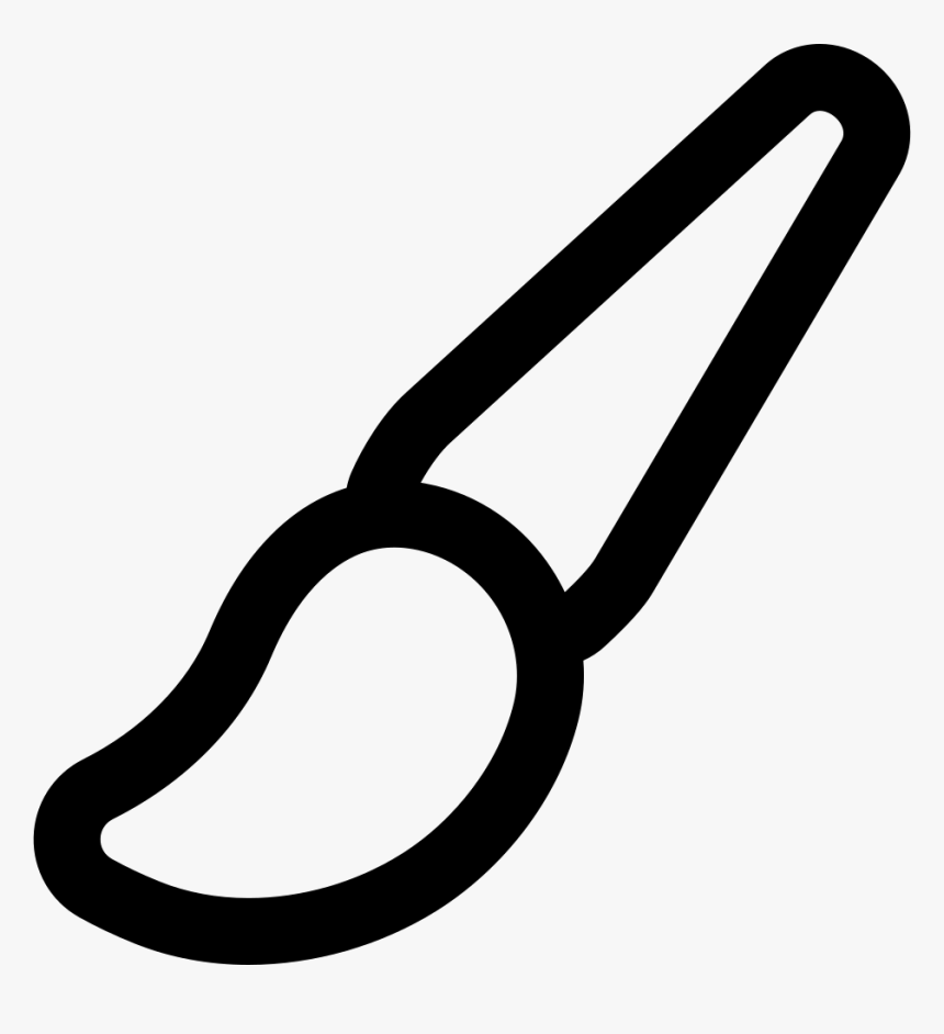 Art Paint Brush Outline - Paint Brush Outline Png, Transparent Png, Free Download