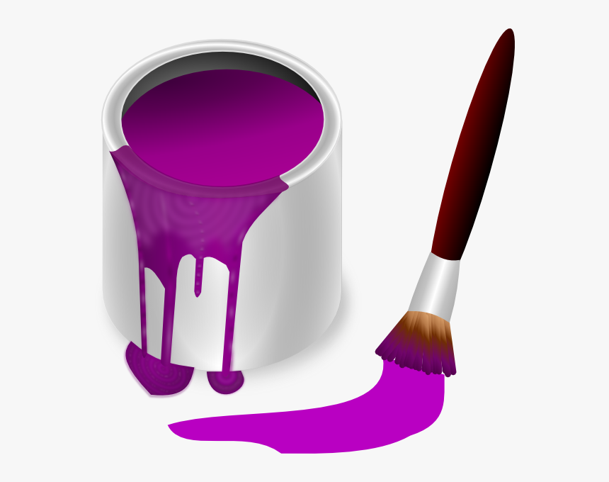 Purple Paint With Paint Brush Svg Clip Arts - Purple Paint Clipart, HD Png Download, Free Download