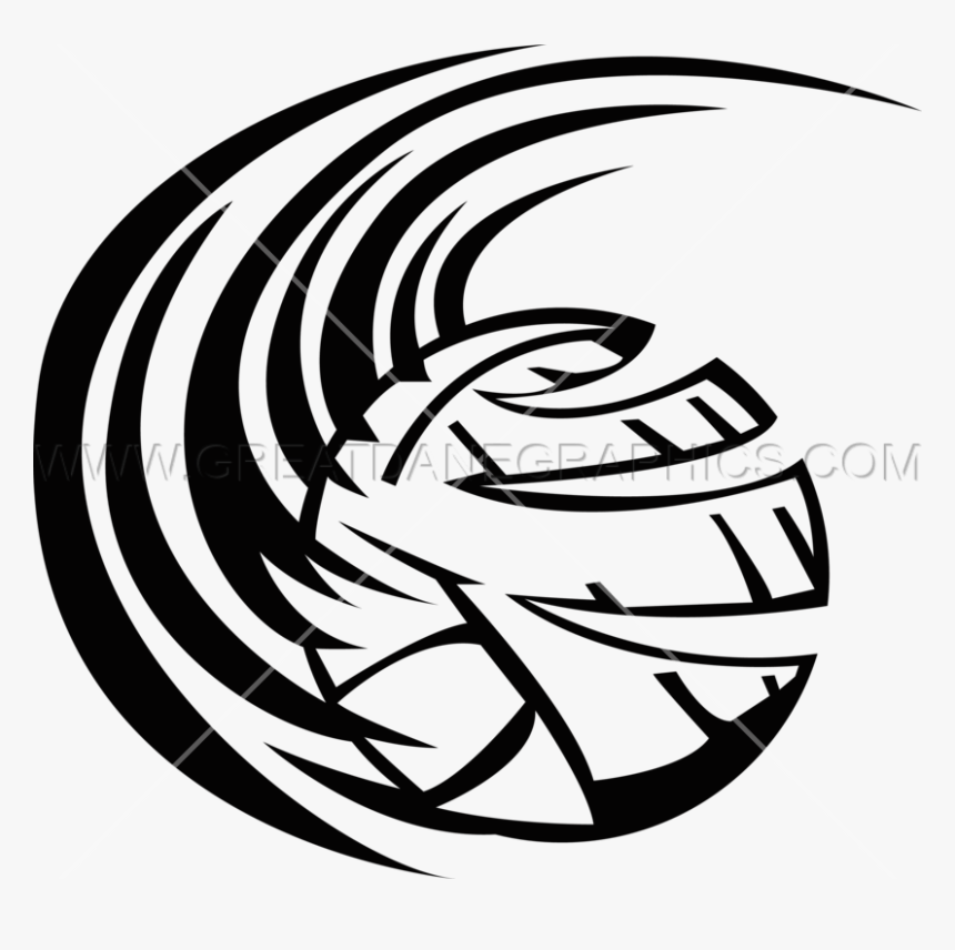 Transparent White Swoosh Png - Volleyball Clipart, Png Download - kindpng