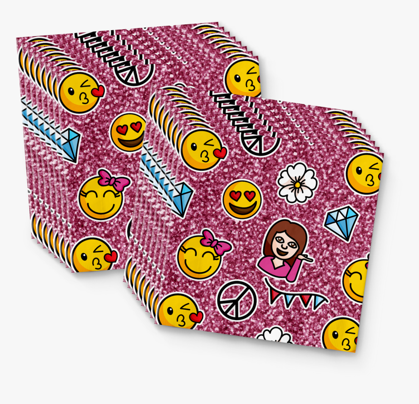 Girl Pink Glitter Emoji Birthday Party Tableware Kit - Coin Purse, HD Png Download, Free Download