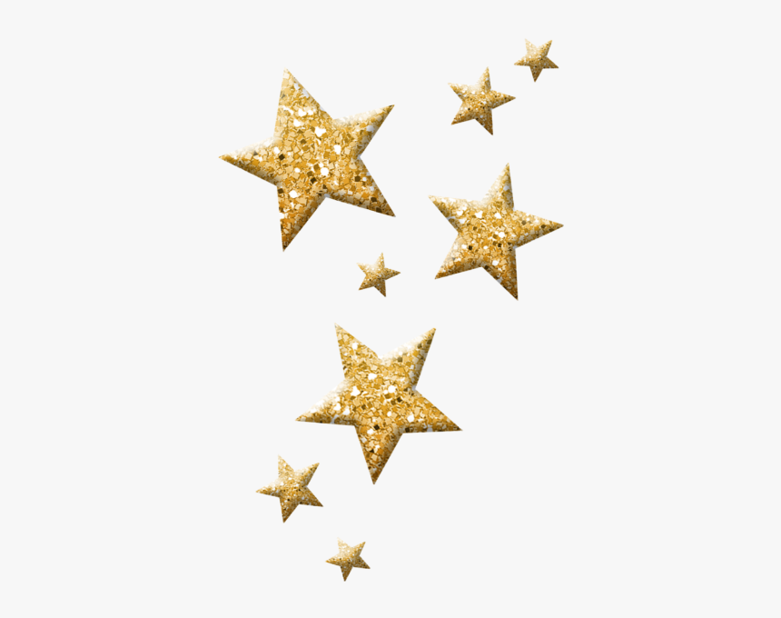 Glitter Gold Star Png - Transparent Background Gold Stars Png, Png Download, Free Download