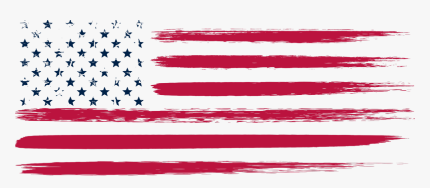 Distressed American Flag White Shirt Transparent Distressed Us